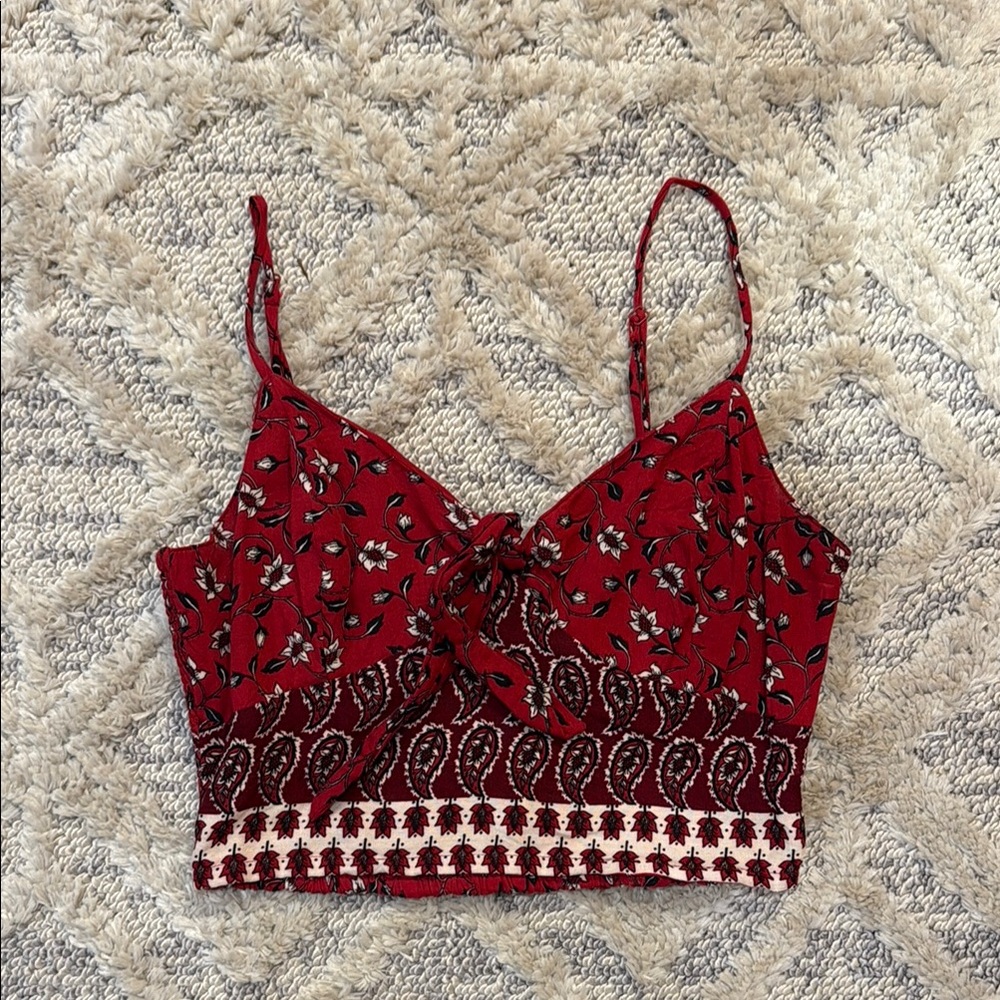 Floral Red Women's Top